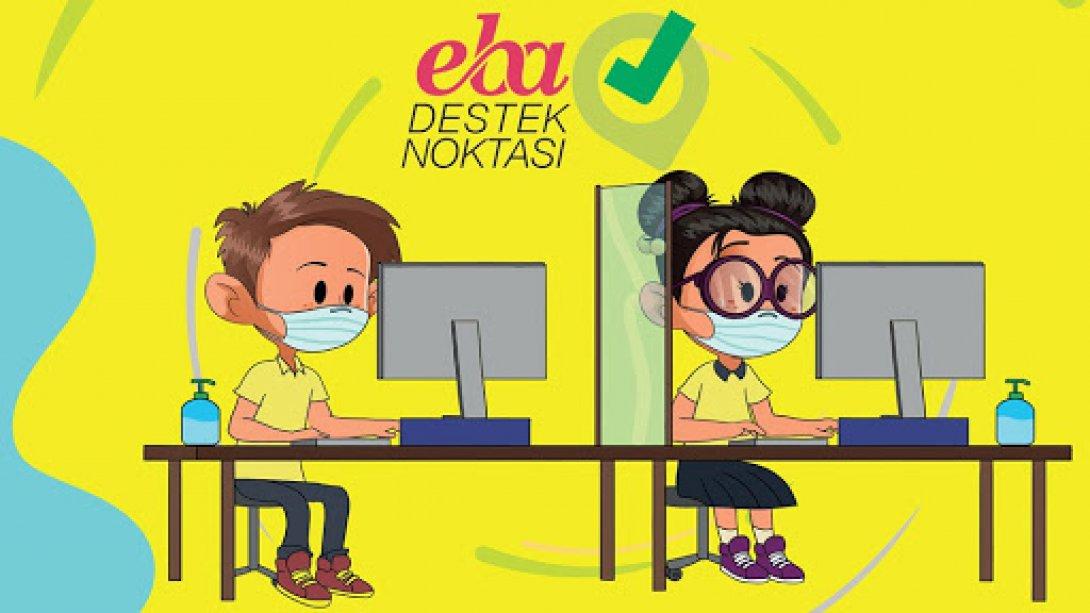 İlçemizde evinde internet olmayan öğrencilerimize yönelik Eba Destek Noktaları açıldı. 