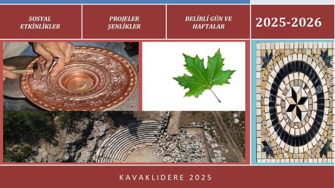 2025-2026 EĞİTİM ÖĞRETİM YILI KAVAKLIDERE İLÇE MİLLİ EĞİTİM MÜDÜRLÜĞÜ SOSYAL ETKİNLİK PROGRAM KİTAPÇIĞI YAYINLANDI